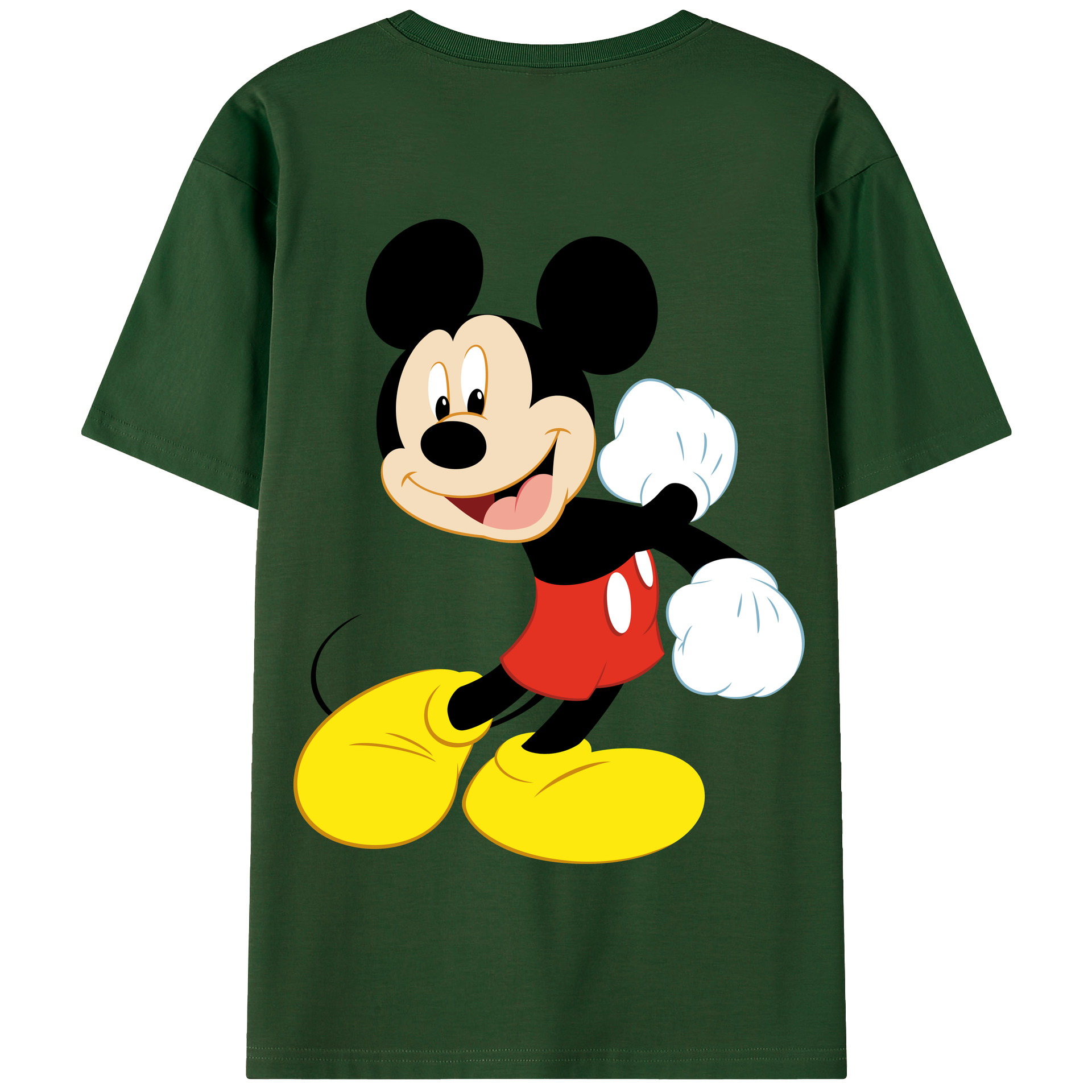 （画像用） ミッキーマウス Mickey Mouse 綿100％半袖Tシャツ（背面プリント）